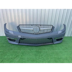 Купить Передняя решетка Diamond Silver для Mercedes C-class W204 2007-2015 гг