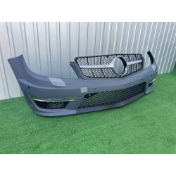 Купить Передняя решетка Diamond Silver для Mercedes C-class W204 2007-2015 гг