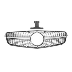 Купить Передняя решетка Diamond Silver для Mercedes C-class W204 2007-2015 гг
