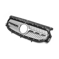 Купити Передня решітка Diamond Silver Без місця під камеру для Mercedes GLA H247 2020- рр