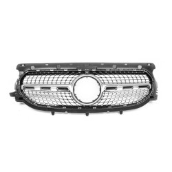 Купити Передня решітка Diamond Silver Без місця під камеру для Mercedes GLA H247 2020- рр