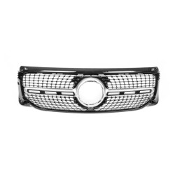 Купить Передняя решетка Diamond Silver С местом под камеру для Mercedes GLB X247 2019- рр