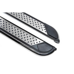 Купить Боковые пороги Maydos V2 (2 шт., алюминий) для Jeep Cherokee/Liberty 2002-2007 гг