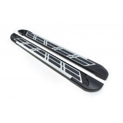 Купити Бокові пороги Sunrise (2 шт., Алюміній) для Jeep Cherokee/Liberty 2002-2007 рр