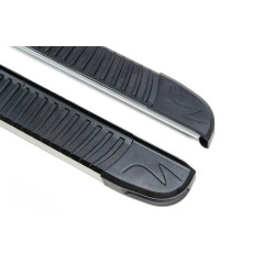 Купить Боковые пороги Maya V1 (2 шт., алюминий) для Jeep Cherokee/Liberty 2007-2013 гг