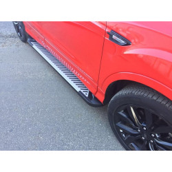 Купить Боковые пороги Line (2 шт., алюминий) С окрашенной листвой на дверях для Ford Kuga/Escape 2013-2019 гг