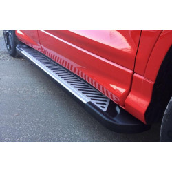 Купить Боковые пороги Line (2 шт., алюминий) С окрашенной листвой на дверях для Ford Kuga/Escape 2013-2019 гг