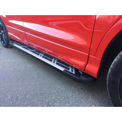 Купить Боковые пороги Sunrise (2 шт., алюминий) С окрашенной листвой на дверях для Ford Kuga/Escape 2013-2019 гг