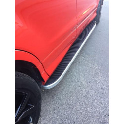 Купити Бокові пороги Tayga Grey (2 шт., Алюміній) З чорним листям на дверях для Ford Kuga/Escape 2013-2019 рр