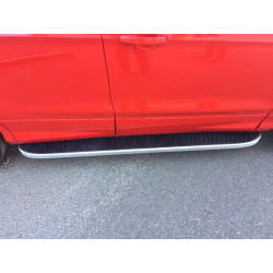 Купити Бокові пороги Tayga Grey (2 шт., Алюміній) З чорним листям на дверях для Ford Kuga/Escape 2013-2019 рр