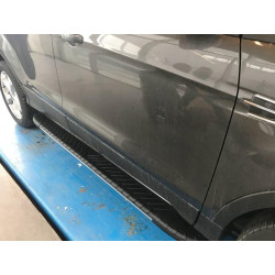 Купить Боковые пороги Bosphorus Grey (2 шт., алюминий) С черной листвой на дверях для Ford Kuga/Escape 2013-2019 гг