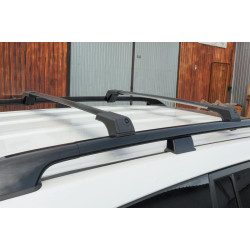 Купить Перемычки на рейлинги без ключа Flybar V1 (2 шт) до 110 см, Черный для Volkswagen Touareg 2002-2010 гг