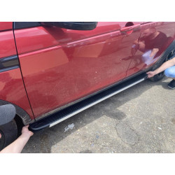 Купити Бокові пороги Maya V1 (2 шт., Алюміній) 2019-2025 для Land Rover Discovery Sport