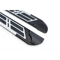 Купить Боковые пороги Sunrise (2 шт., алюминий) Стандартная база для Ford Connect 2021- гг