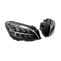 Купить Передняя оптика (2 шт, без блоков, рестайлинг) для Mercedes C-сlass W205 2014-2021 гг