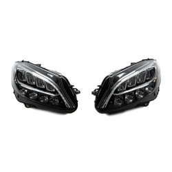 Купить Передняя оптика (2 шт, без блоков, рестайлинг) для Mercedes C-сlass W205 2014-2021 гг
