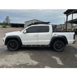 Купить Боковые пороги Dakar V2 с LED (2 шт, металл) для Volkswagen Amarok 2010-2022 гг
