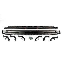 Купить Боковые пороги Dakar V1 с LED (2 шт, металл) для Toyota Hilux 2015- гг