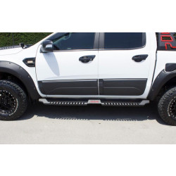 Купить Боковые пороги Dakar V2 без LED (2015-2019, 2 шт, металл) для Mitsubishi L200