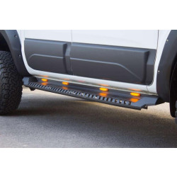Купить Боковые пороги Dakar V1 LED (2 шт, металл) для Isuzu D-Max 2011-2019 гг