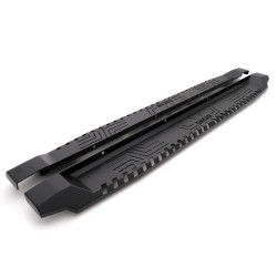 Купить Боковые пороги Dakar V1 без LED (2 шт, металл) для Isuzu D-Max 2002-2011 гг