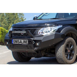 Купить Передний бампер Dakar Чёрный без сенсора, с подсветкой -2025 Защита картера для Fiat Fullback 2016- гг