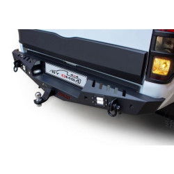 Купить Усиленный задний бампер Dakar Чёрный, под сенсор, с подсветкой для Ford Ranger 2011-2022 гг