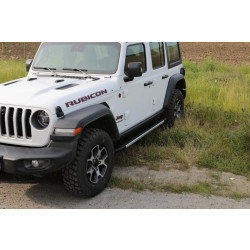 Купити Бокові пороги Duru (2 шт., Алюміній) для Jeep Wrangler 2018- рр