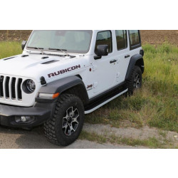 Купити Бокові пороги Tayga Grey (2 шт., Алюміній) для Jeep Wrangler 2018- рр