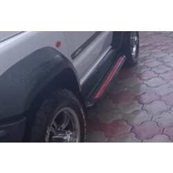 Купить Боковые пороги Maya Red (2 шт., алюминий) для Suzuki Jimny 2018- рр