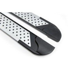 Купити Бокові пороги Allmond Grey (2 шт., Алюміній) для Suzuki SX4 S-Cross 2021- рр