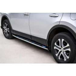 Купити Бокові пороги OEM V4 (2016-2018, 2 шт, алюміній) для Toyota Rav 4 рр