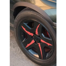 Купить Накладки на арки (4 шт, черные, ABS-пластик) для Opel Omega B 1994-2003 гг