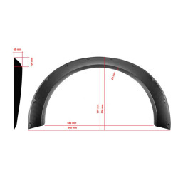 Купить Универсальные накладки на арки UNIV-034 (4шт, ABS-пластик, черные)