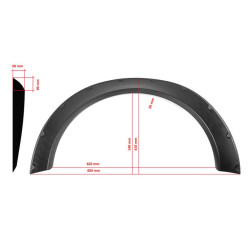 Купить Универсальные накладки на арки UNIV-033 (4 шт, ABS-пластик, черные)