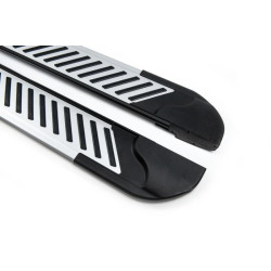 Купить Боковые пороги Line (2 шт., алюминий) для Fiat Panda 2011-2023 гг