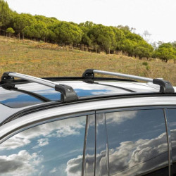 Купить Багажник (поперечины) на встроенные рейлинги Strong V2 120 см (2 шт) Черный для Volkswagen Touareg 2018- гг