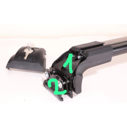 Купить Багажник (поперечины) на встроенные рейлинги Strong V2 120 см (2 шт) Черный для Volkswagen Touareg 2018- гг