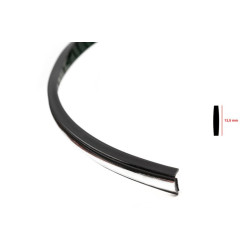 Купити Чорний молдинг із хром смужкою на метраж sal32 (1 метр, 13.5 мм)