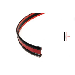 Купити Чорний молдинг із червоною смужкою на метраж sal16b (1 метр, 27 мм)