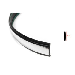 Купити Чорний молдинг із хром смужкою на метраж sal35 (1 метр, 26 мм)