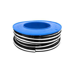 Купити Чорний молдинг із хром смужкою на метраж sal13 (1 метр, 16.5 мм)