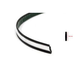 Купити Чорний молдинг із хром смужкою на метраж sal13 (1 метр, 16.5 мм)