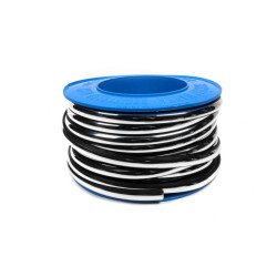 Купити Чорний молдинг із хром смужкою на метраж sal122 (1 метр, 19 мм)