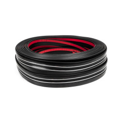 Купити Чорний молдинг із хром смужкою на метраж sal97 (1 метр, 54 мм)