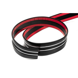 Купити Чорний молдинг із хром смужкою на метраж sal97 (1 метр, 54 мм)