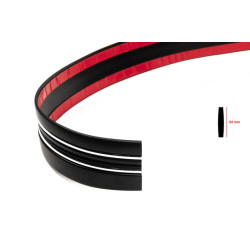 Купити Чорний молдинг із хром смужкою на метраж sal97 (1 метр, 54 мм)