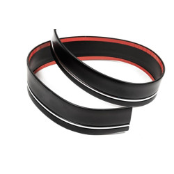 Купити Чорний молдинг із хром смужкою на метраж sal65 (1 метр, 59 мм)