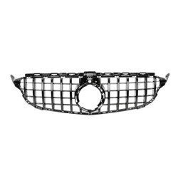 Купити Передня решітка Panamericana GT Black (для Avantgarde/AMG-Line/C43 AMG) 2014-2021, без камери для Mercedes C-сlass W205 рр