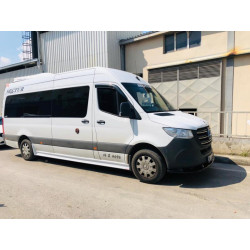 Купить Комплект порогов (под покраску) L3 – Long (под тюнинг бампер) для Mercedes Sprinter W907/W910 2018- гг